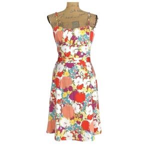 NWT APNY Dress 10 Bright Colorful Ruched Bust Empire Fit Flare Sundress Vacation